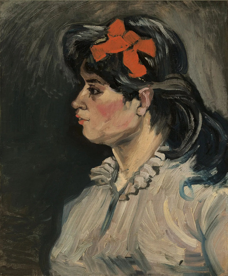 Mulher com uma fita vermelha - Vincent van Gogh