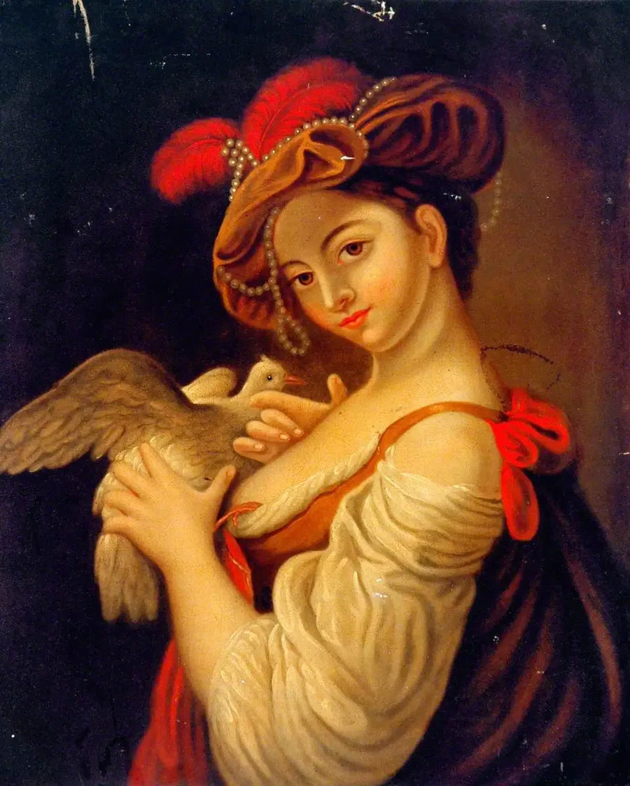 Mulher com uma pomba - Louis Jean François Lagrenée