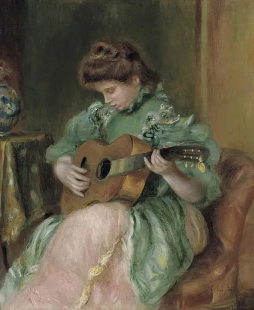Mulher com uma guitarra - Pierre-Auguste Renoir