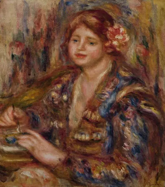 Mulher com uma rosa - Pierre-Auguste Renoir