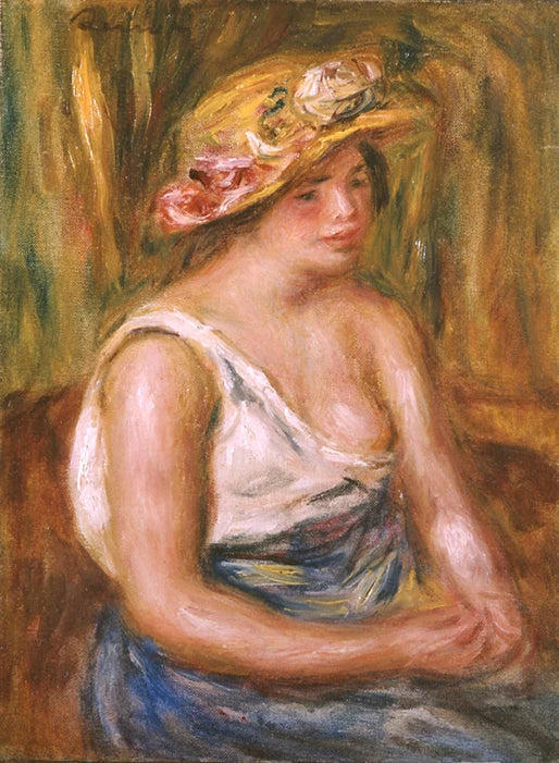 Mulher com chapéu de palha - Pierre-Auguste Renoir