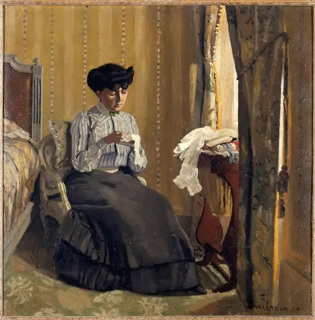 Mulher cozinhando em um interior - Félix Vallotton