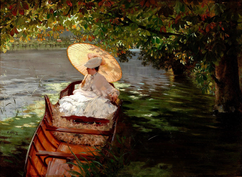 Mulher em um barco - Giuseppe De Nittis