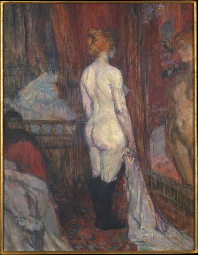 Mulher diante de um espelho - Henri de Toulouse-Lautrec