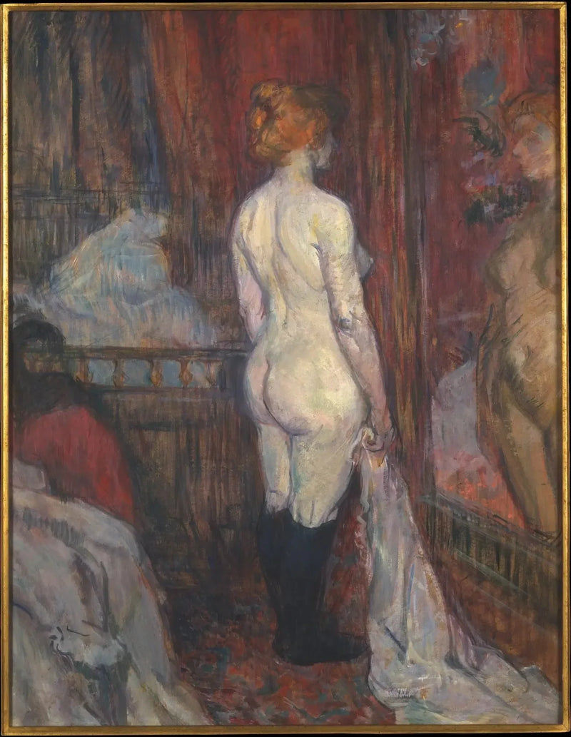 Mulher diante de um espelho - Henri de Toulouse-Lautrec