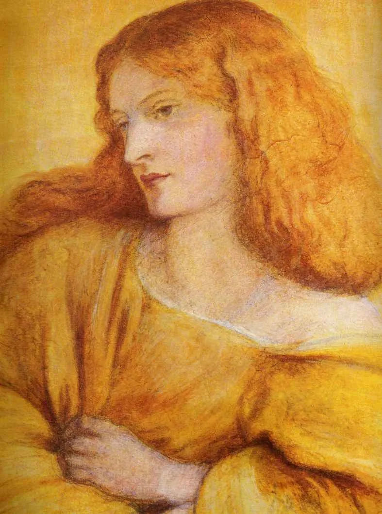 Mulher de amarelo - Dante Gabriel Rossetti
