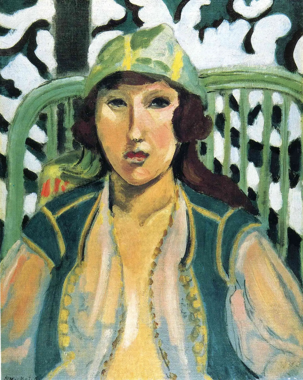Reproduction du tableau « Femme en robe orientale - Henri Matisse » par Alpha Reproduction en peinture à l’huile