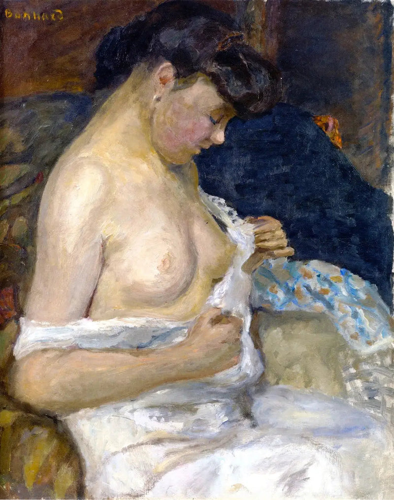Mulher tirando a camisa - Pierre Bonnard