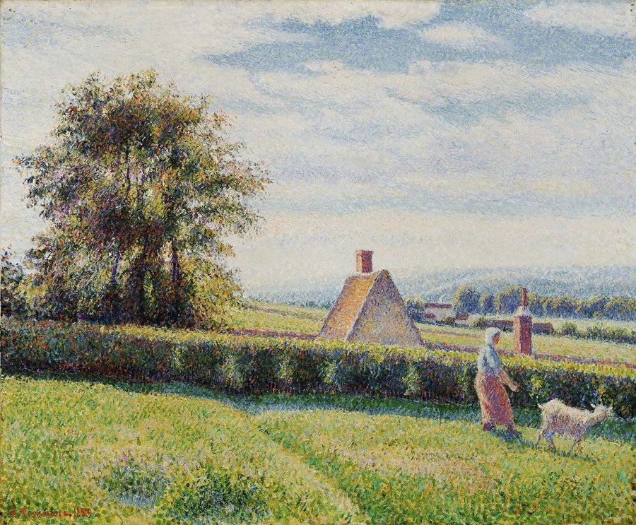 Mulher e cabra em Éragny - Camille Pissarro