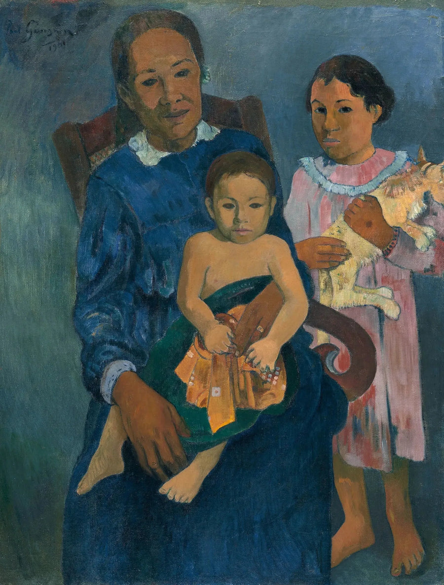 Mulher e duas crianças - Paul Gauguin