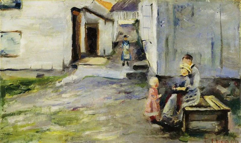 Mulher e crianças em Arendal - Edvard Munch