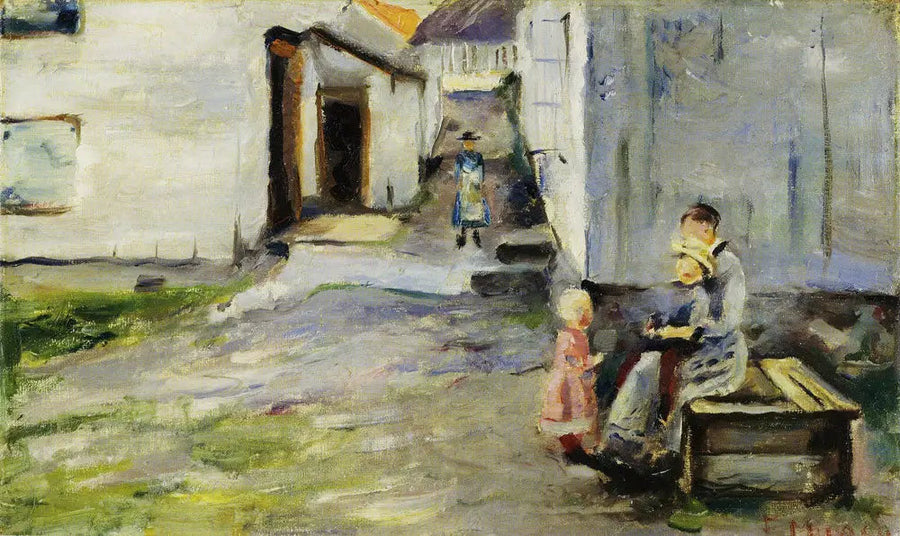 Mulher e crianças em Arendal - Edvard Munch