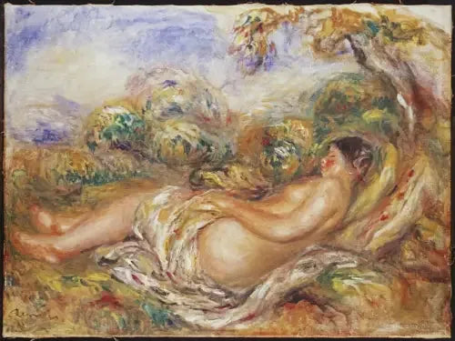 Mulher deitada no campo - Pierre-Auguste Renoir
