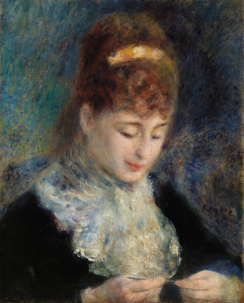 Mulher fazendo crochê - Pierre-Auguste Renoir