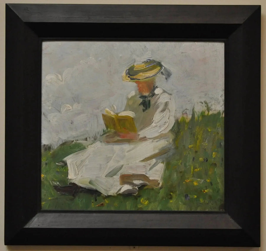 Mulher lendo no verde - Franz Marc