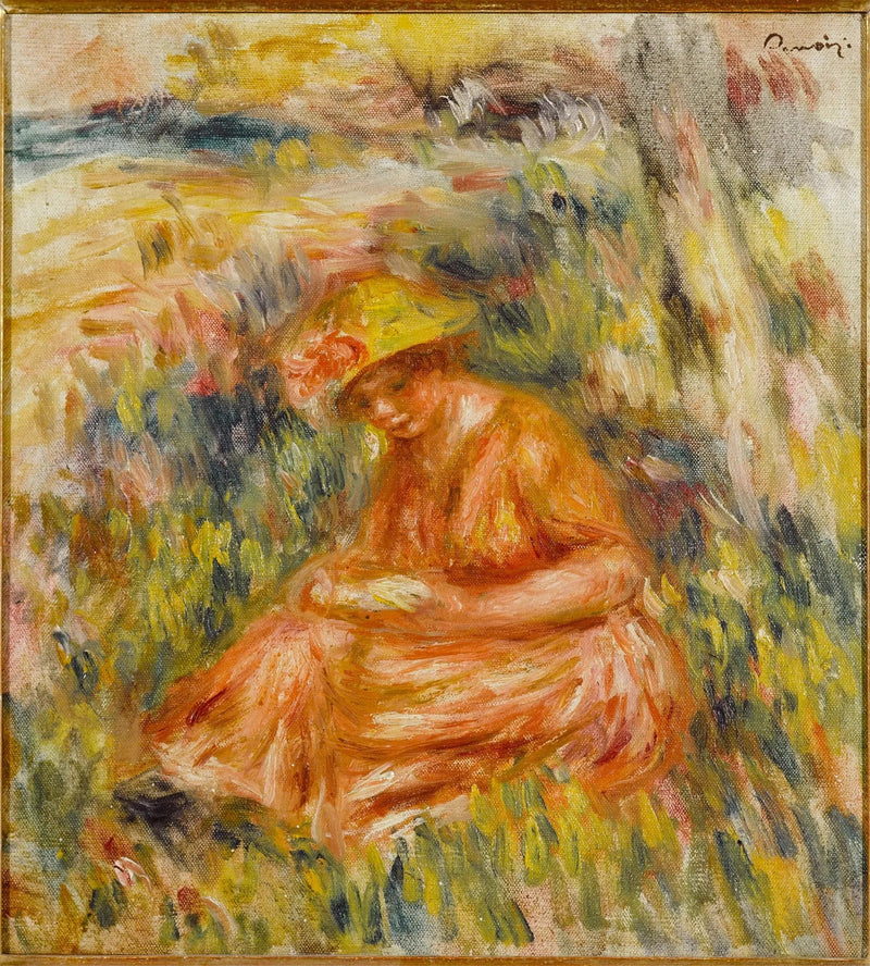 Mulher lendo em uma paisagem - Pierre-Auguste Renoir