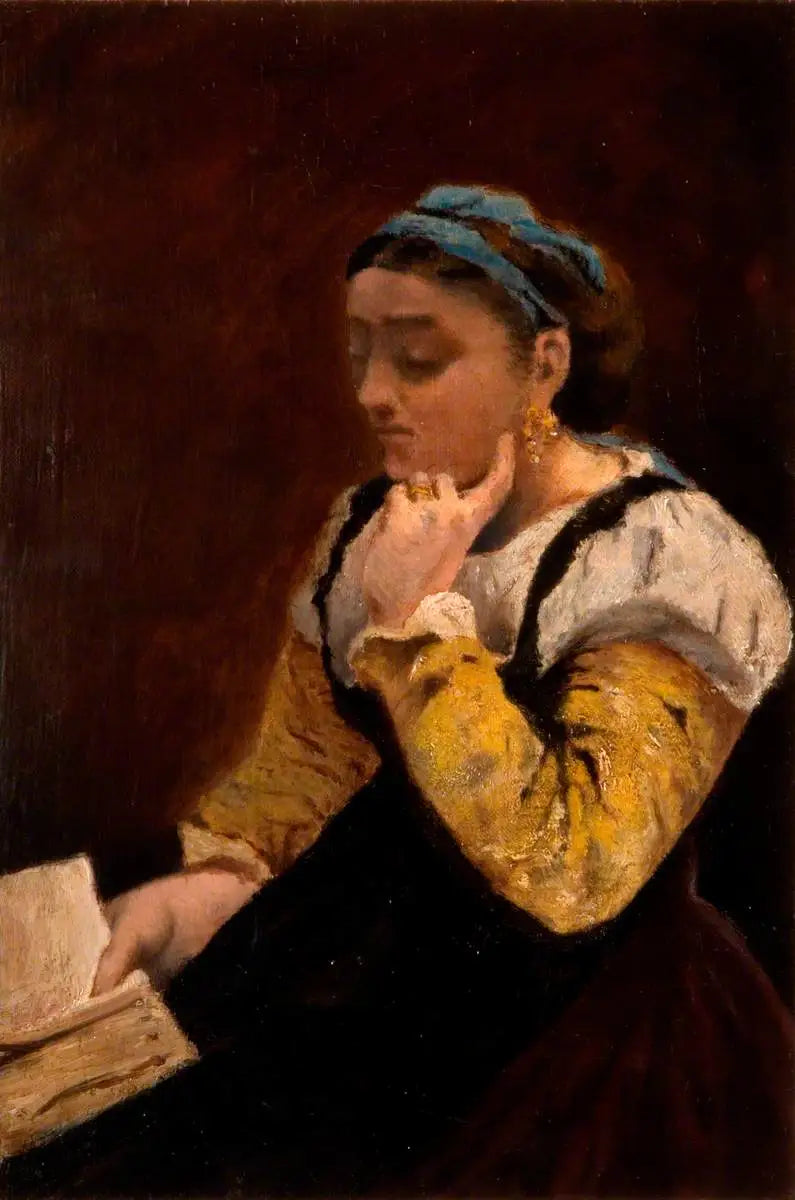Mulher lendo - Jean-Baptiste Camille Corot