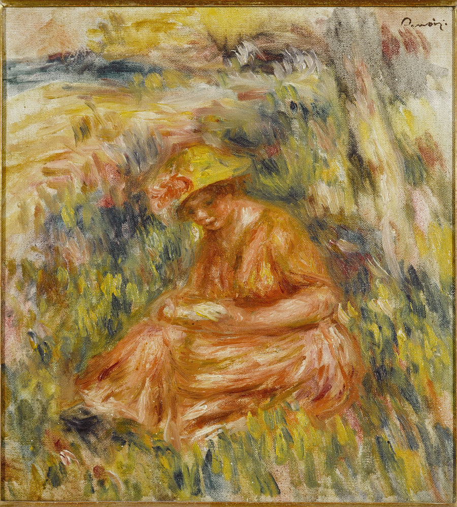 Mulher lendo em uma paisagem - Pierre-Auguste Renoir