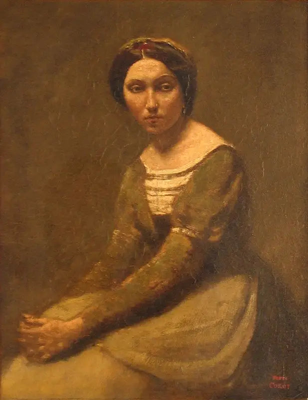Mulher meditando - Jean-Baptiste Camille Corot