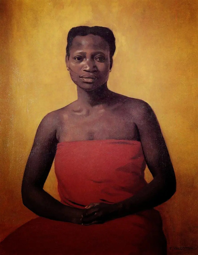 Mulher negra sentada de frente - Félix Vallotton