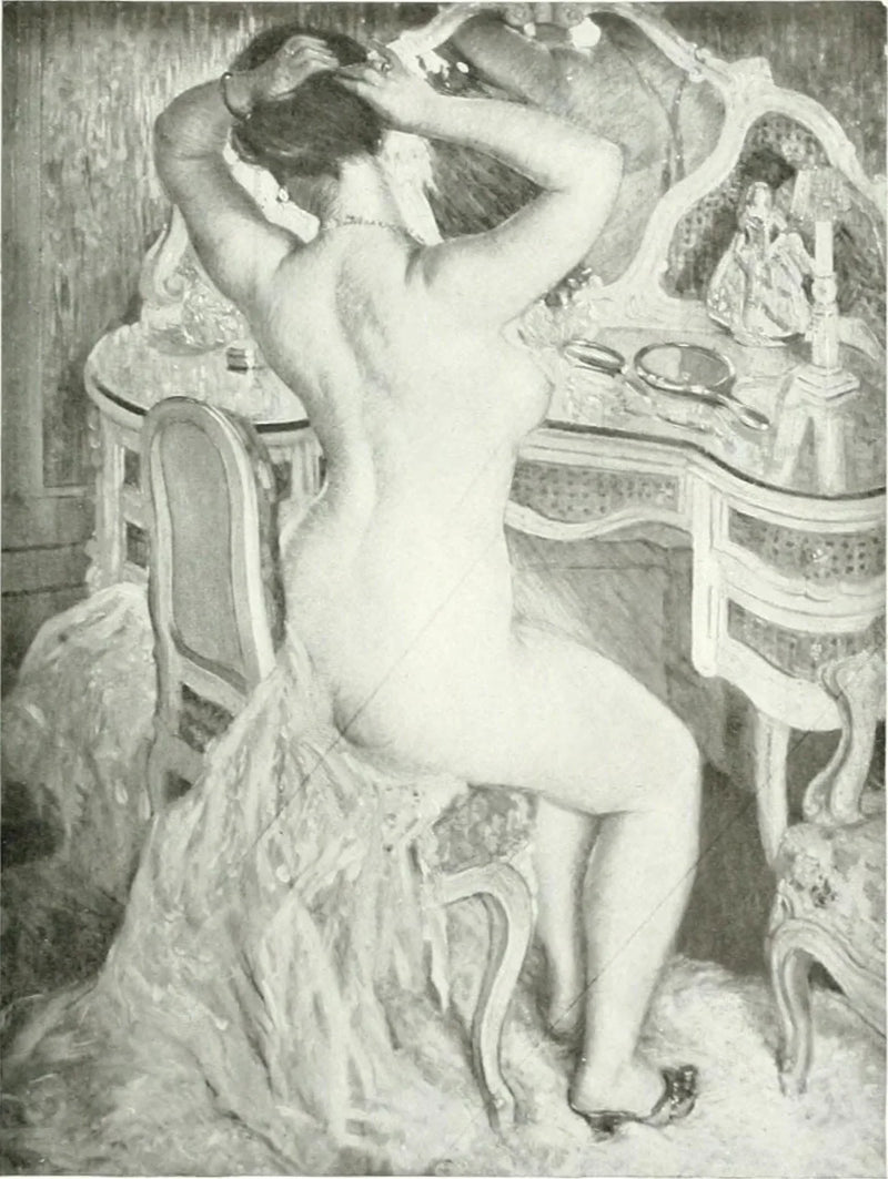 Mulher nua em seu toilette - Frederick Carl Frieseke