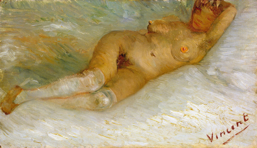 Mulher nua deitada, vista de costas - Vincent van Gogh