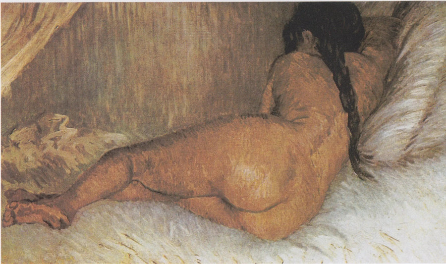 Mulher nua deitada, vista de costas - Vincent van Gogh