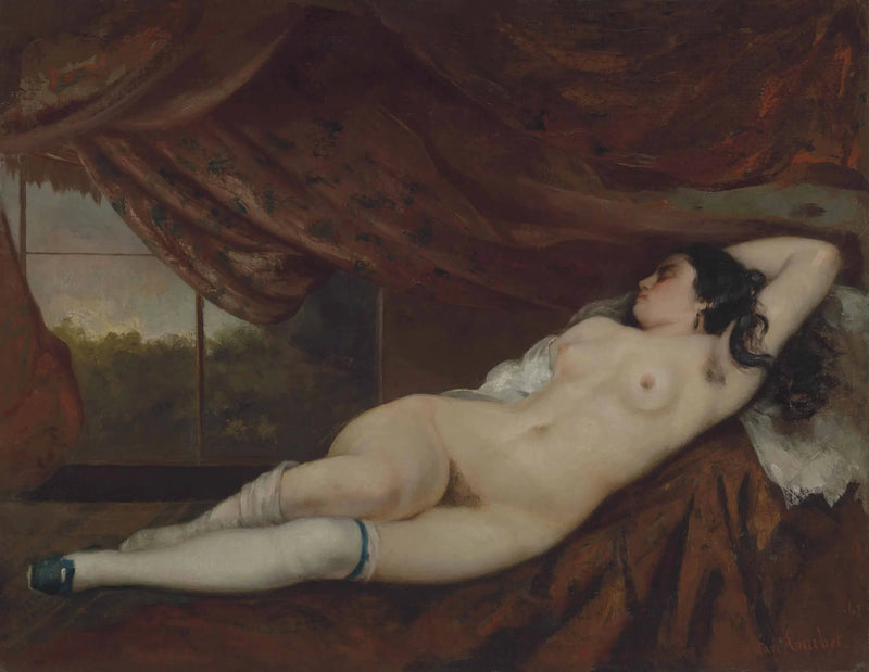 Mulher nua deitada - Gustave Courbet