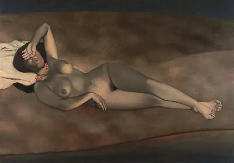 Mulher nua deitada na areia - Félix Vallotton