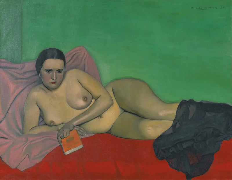 Mulher nua segurando um livro - Félix Vallotton