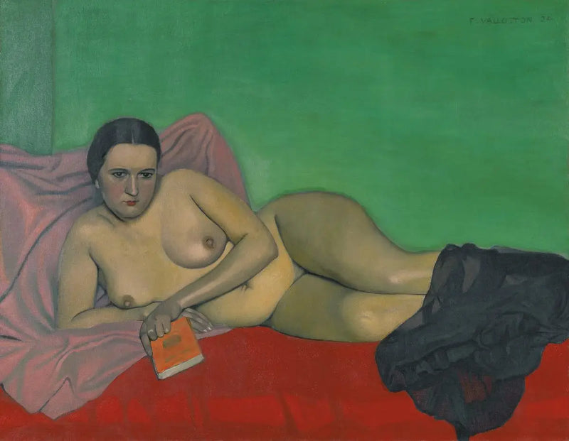 Mulher nua segurando um livro - Félix Vallotton