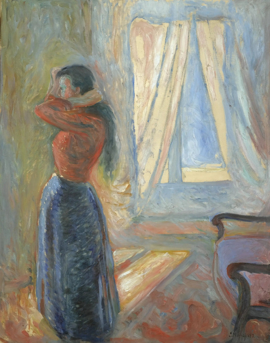 Mulher olhando no espelho - Edvard Munch