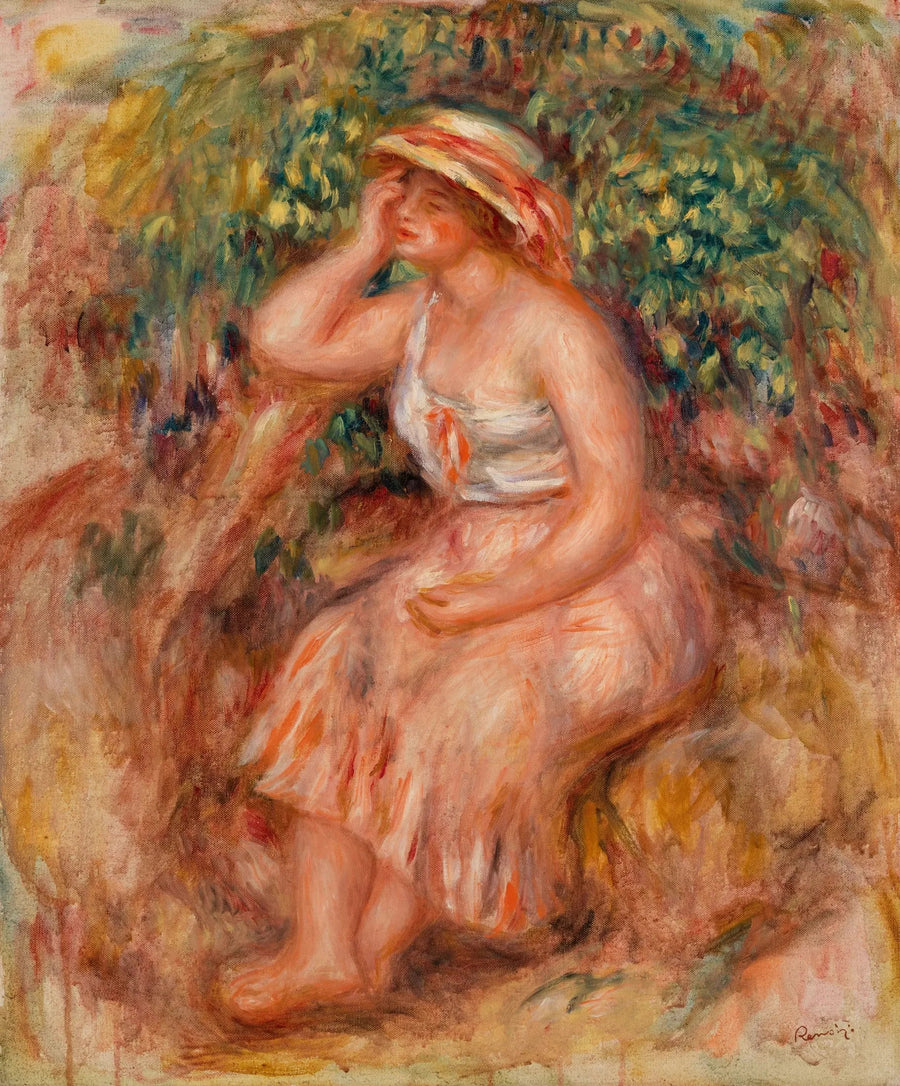 Mulher sonhadora (Sonhadora) - Pierre-Auguste Renoir