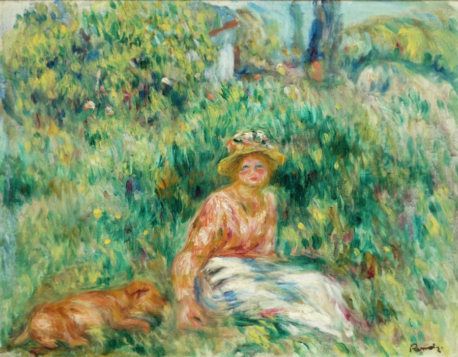 Mulher e Rip na Grama - Pierre-Auguste Renoir