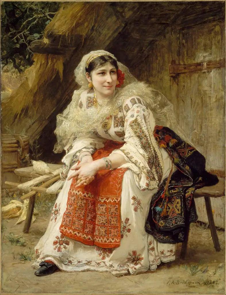mulher romena - Frederick Arthur Bridgman