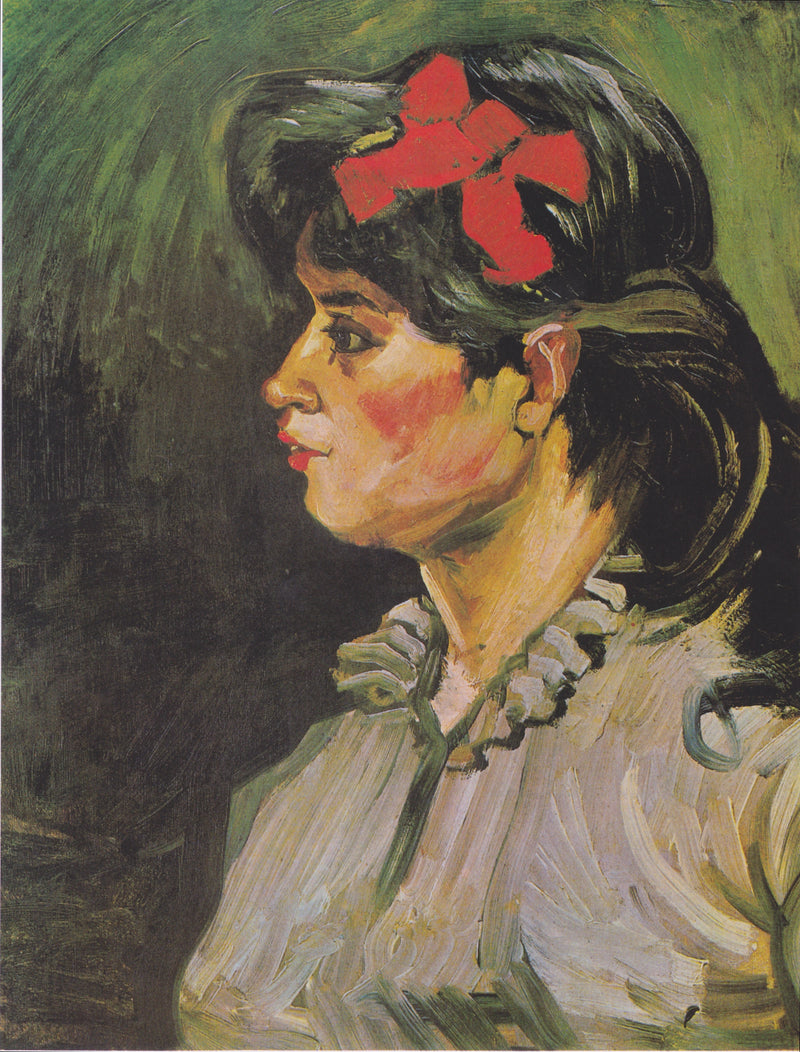Mulher com uma fita vermelha - Vincent van Gogh