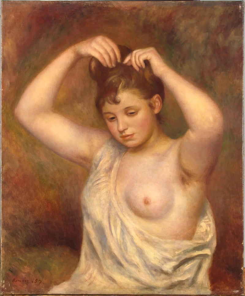Mulher se penteando - Pierre-Auguste Renoir