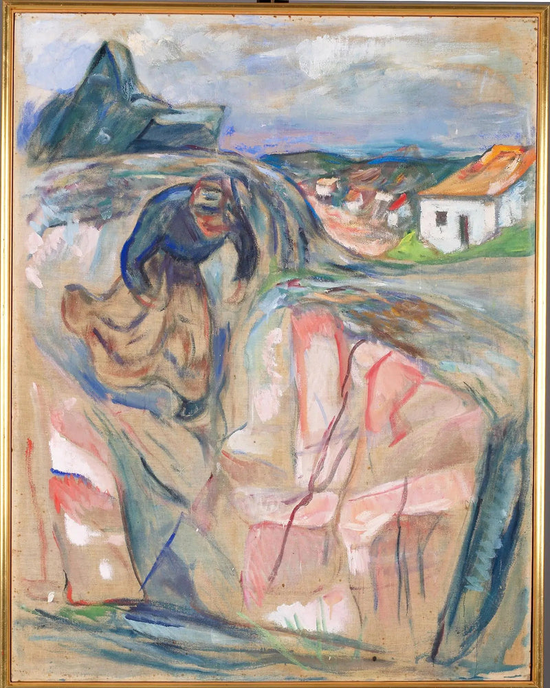 Mulher se apressando para baixo - Edvard Munch