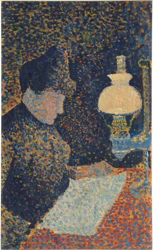 Mulher sob a lâmpada - Paul Signac