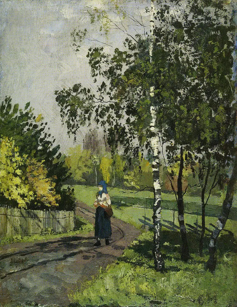 Mulher em uma estrada rural - Edvard Munch