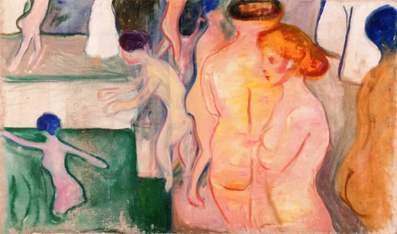 Mulheres na piscina - Edvard Munch