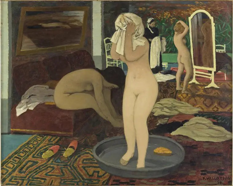 Mulheres em seu momento de higiene - Félix Vallotton