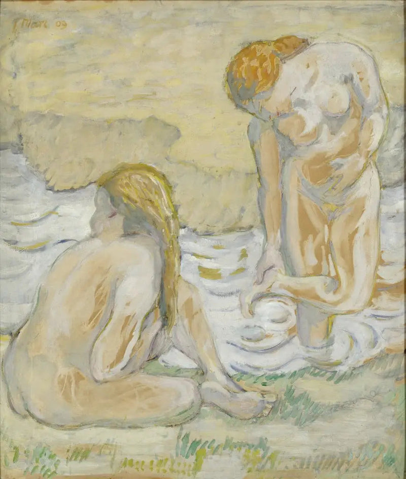 Mulheres no banho (Composição nua II) - Franz Marc