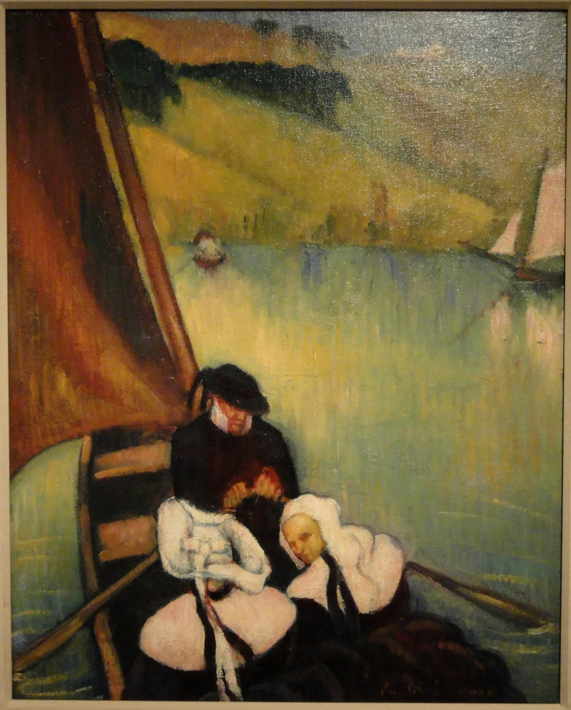 Mulheres bretonas em um ferry - Émile Bernard