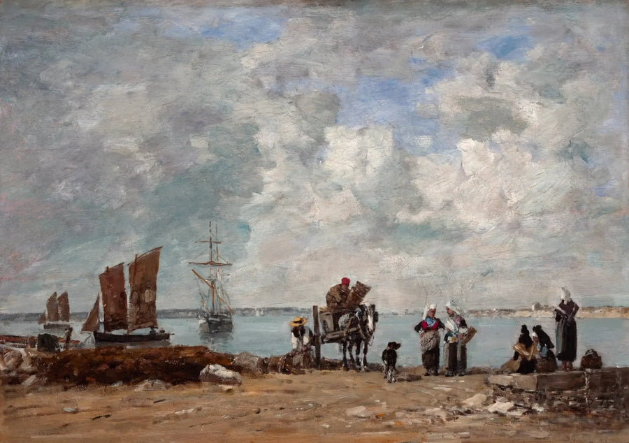 Mulheres de pescadores à beira-mar - Eugène Boudin