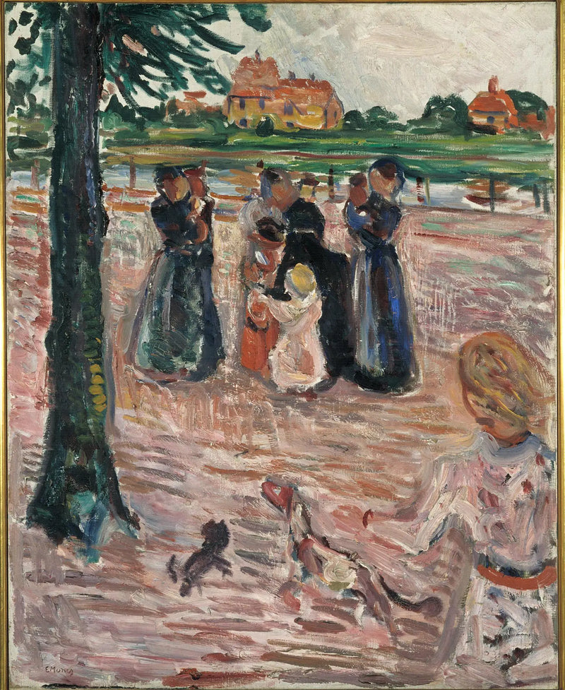 Mulheres e Crianças em Warnemünde - Edvard Munch