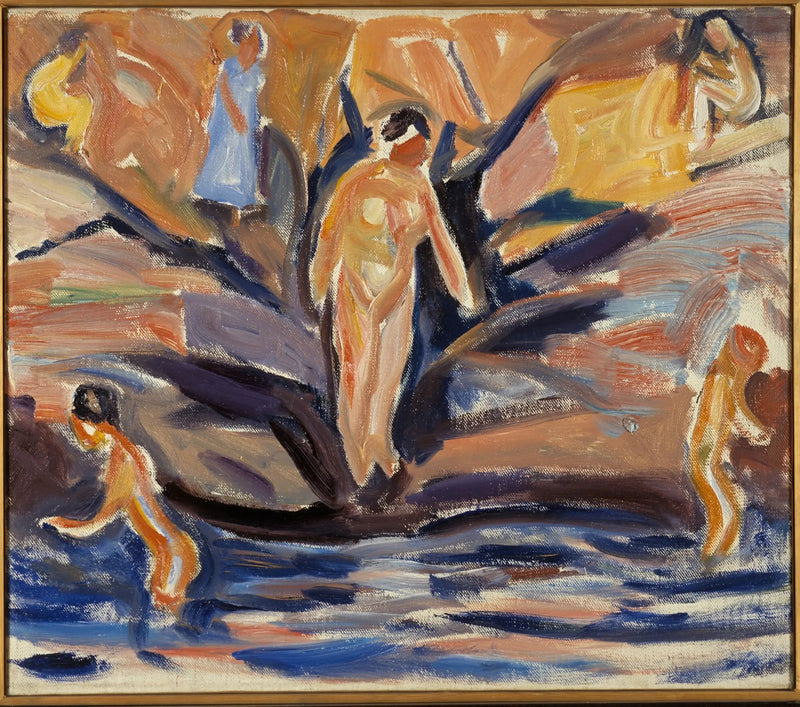 Mulheres e crianças se banhando - Edvard Munch