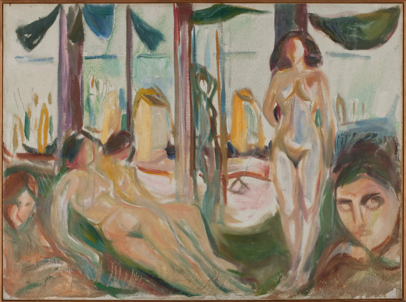 Mulheres nuas perto do mar - Edvard Munch