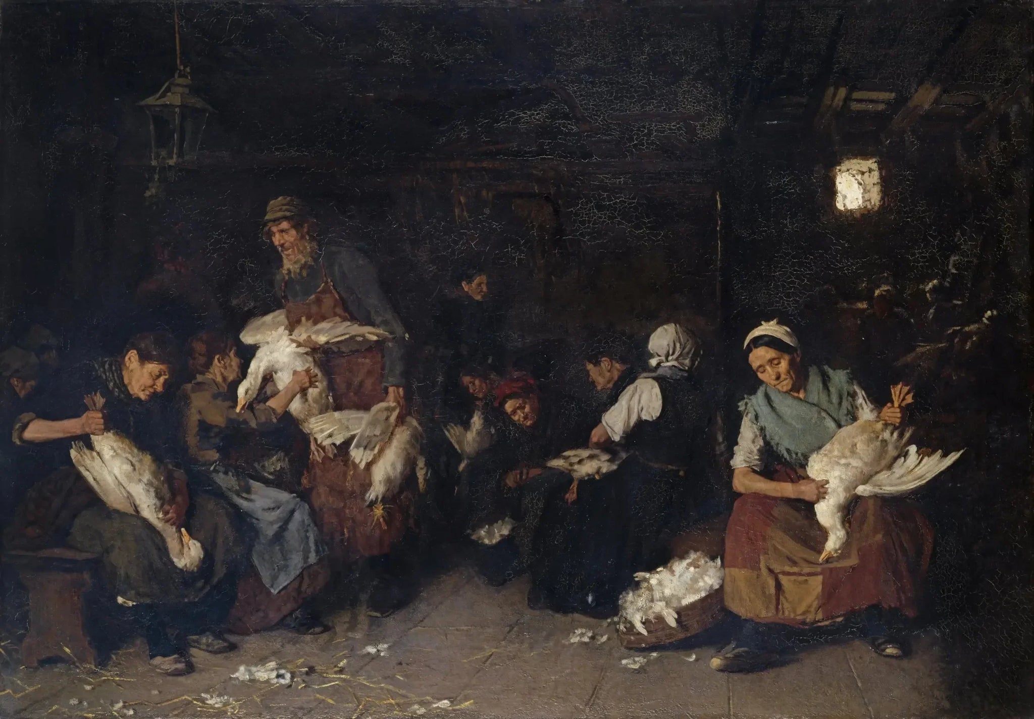 Femmes plumant des oies - Max Liebermann image 1 tableau peint à l’huile sur toile