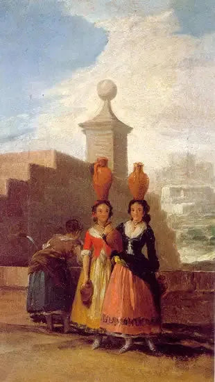 Mulheres carregando jarros (esboço) - Francisco de Goya